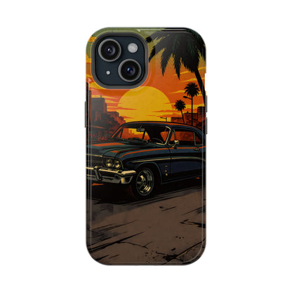West Coast Lowrider: Retro Sunset Classic Car MagSafe Case