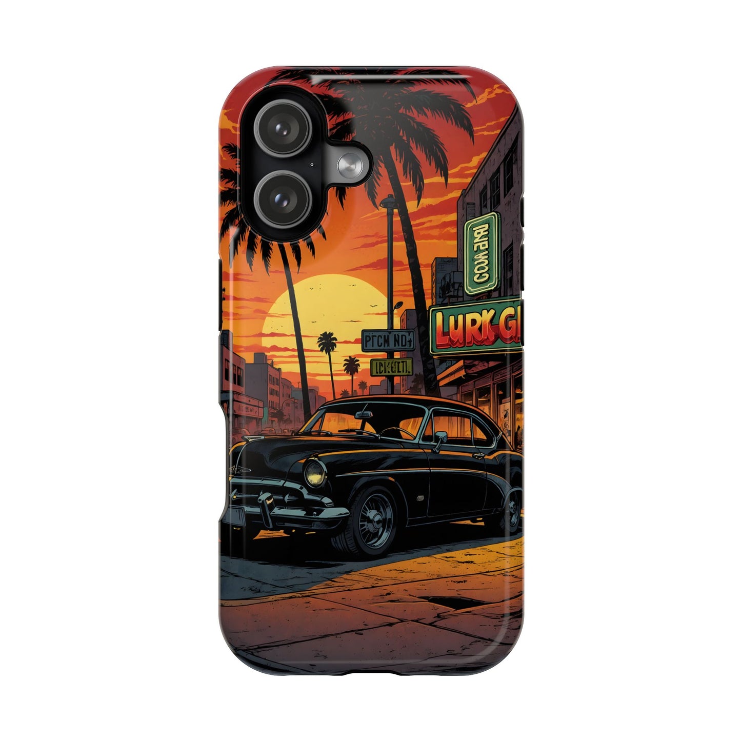 West Coast Cruiser: Retro Sunset Graphic Novel MagSafe Case