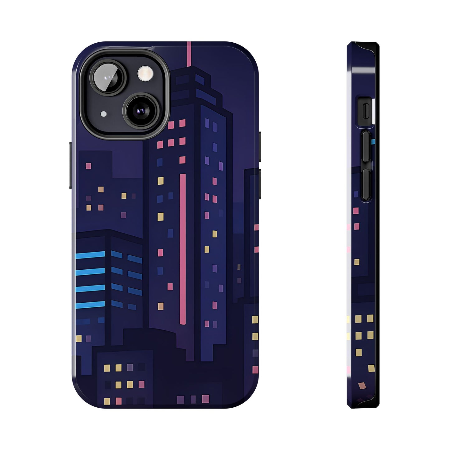Lo-Fi Night City Tough Case - Pastel Urban Skyline Cover for iPhone & Samsung