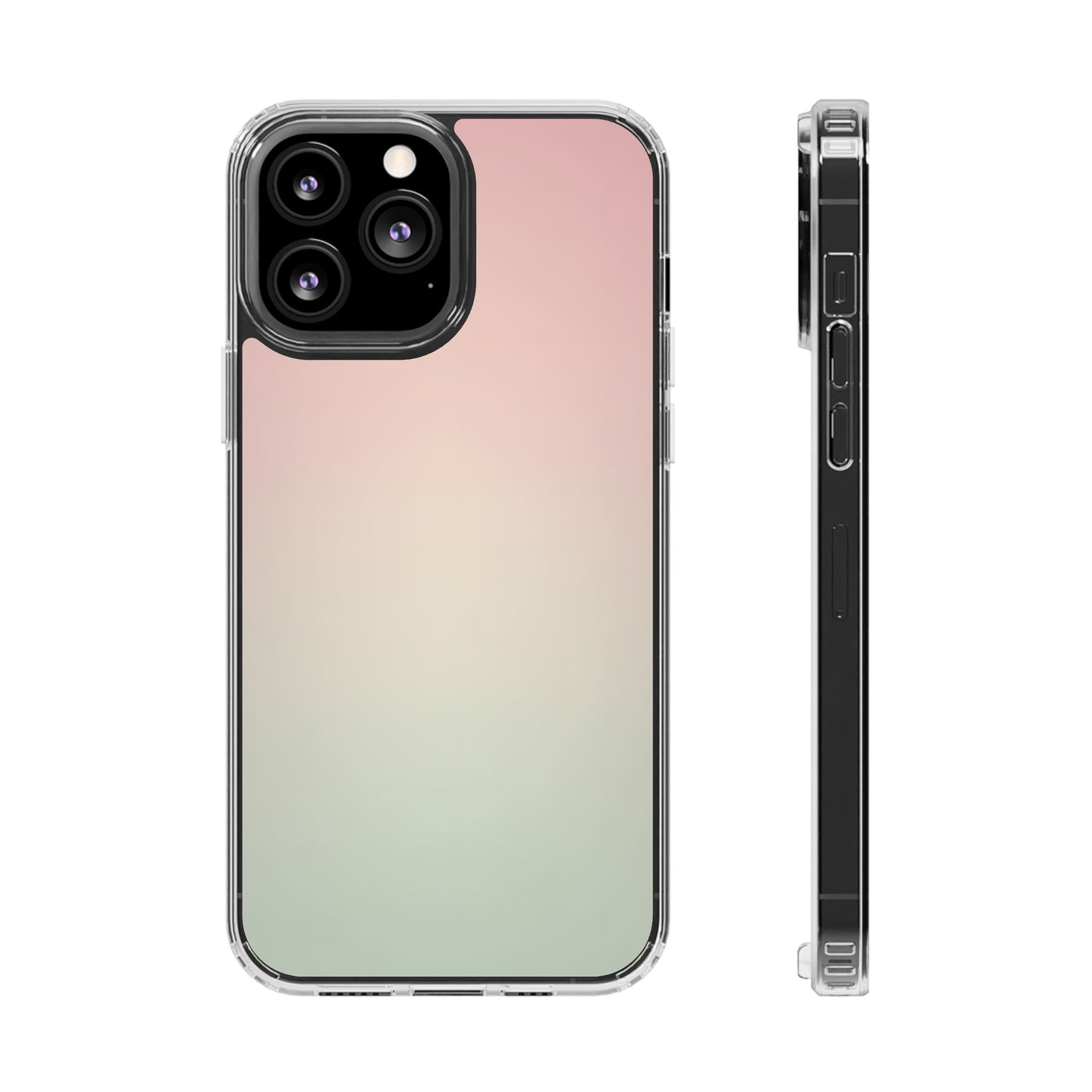 Ethereal Dawn Aura Clear Case - MagSafe Compatible Pastel Gradient