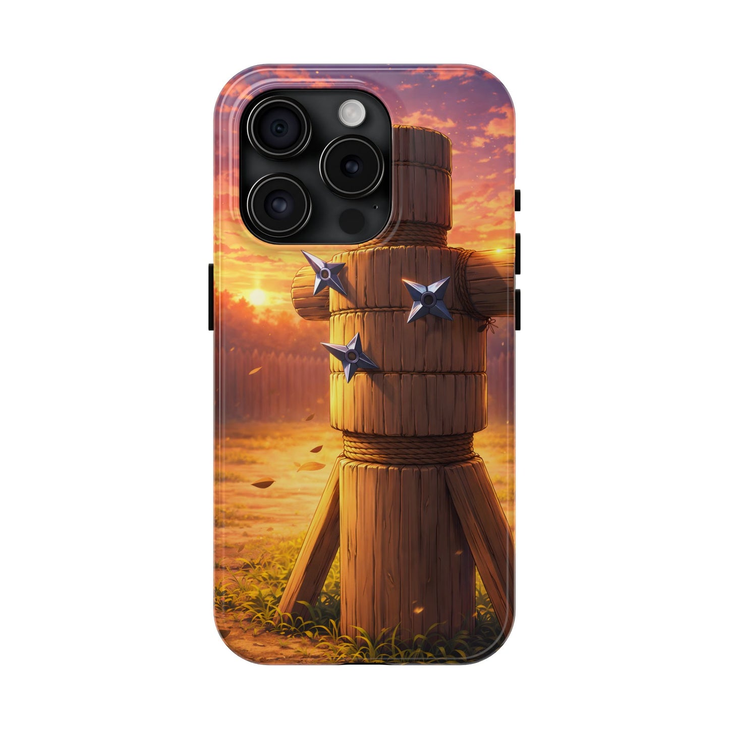 Sunset Ninja Training Tough Case - Shuriken Dojo Cover for iPhone & Samsung
