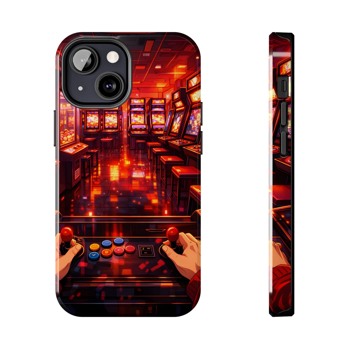 Retro Arcade Game POV Tough Case - Cyber City Gaming Cover for iPhone & Samsung
