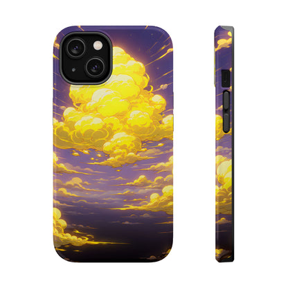 Golden Hour Anime Sky: Glowing Cloudscape MagSafe Case