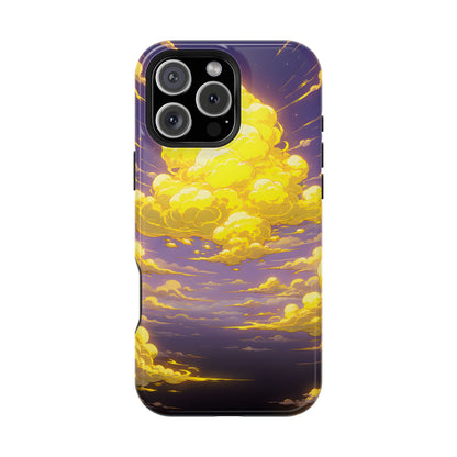 Golden Hour Anime Sky: Glowing Cloudscape MagSafe Case