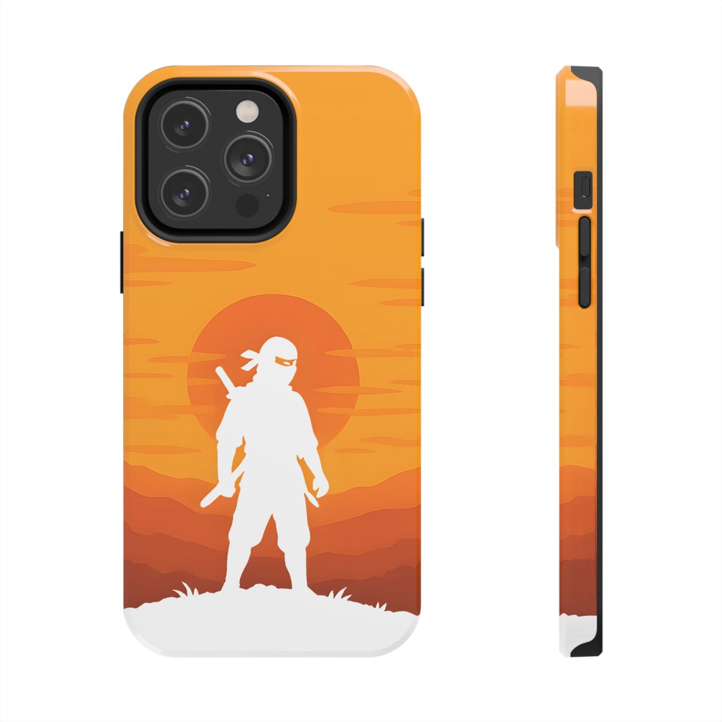 Sunset Shinobi Silhouette Tough Case - Minimalist Ninja Cover for iPhone & Samsung