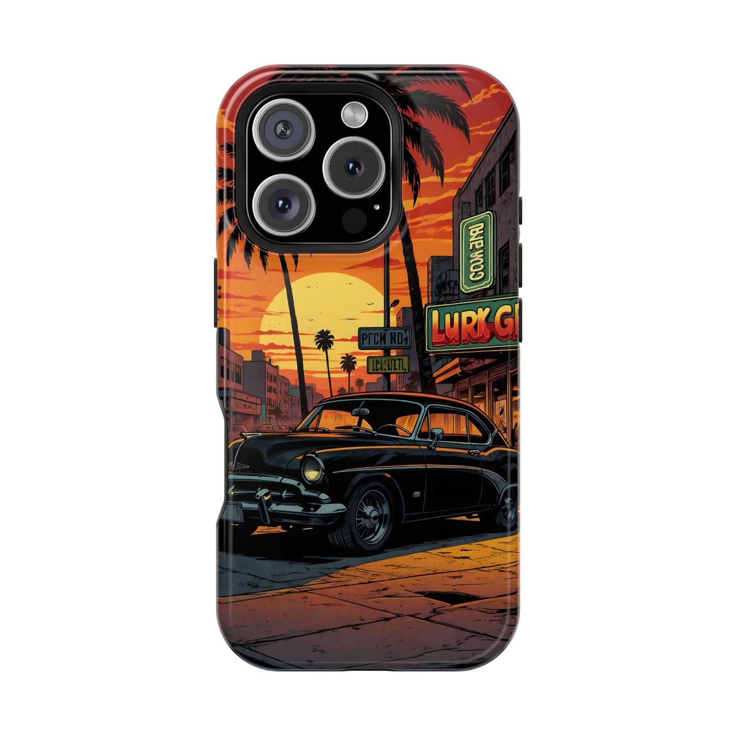 West Coast Cruiser: Retro Sunset Graphic Novel MagSafe Case
