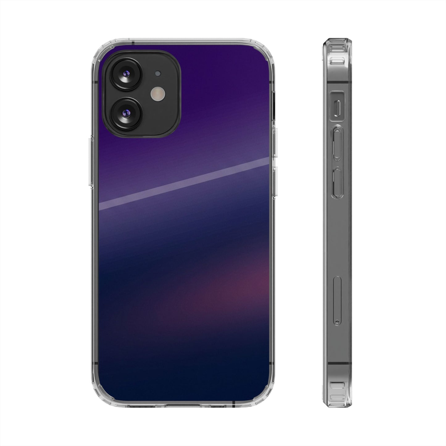 Midnight Aura Clear Case - MagSafe Compatible Dark Gradient Cover