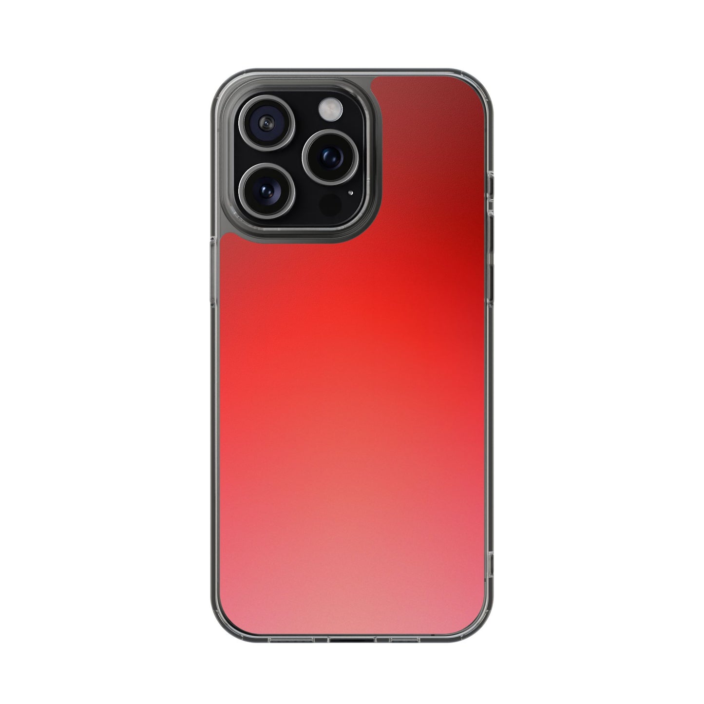 Vibrant Cherry Aura Clear Case - MagSafe Compatible Red Gradient Cover
