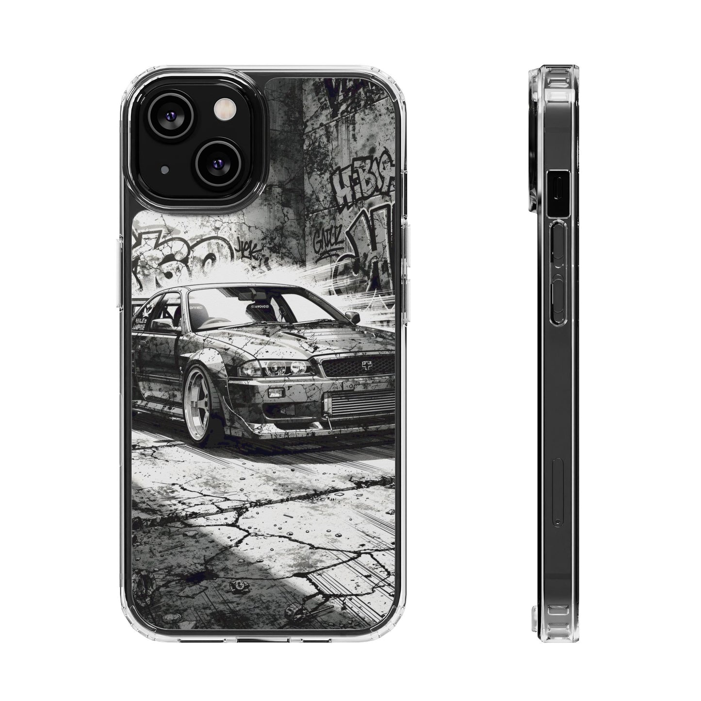 Monochrome Urban Drift Case - MagSafe Compatible JDM Clear Cover