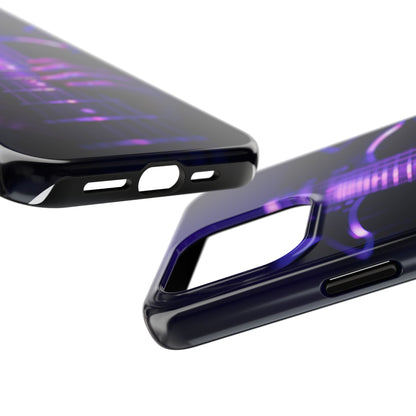 Neon Electric Guitar Tough Case - Purple Stage POV Cover for iPhone & Samsung