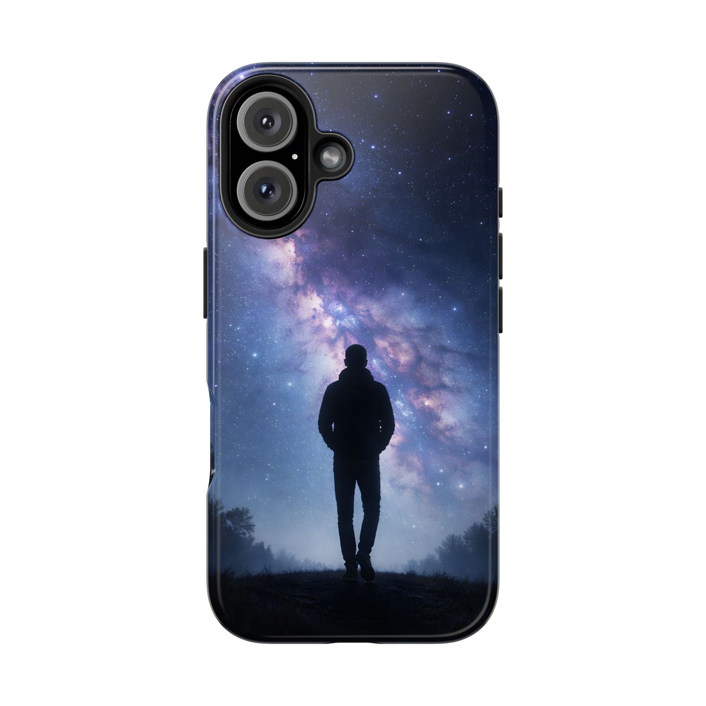 Milky Way Stargazer Tough Case - Celestial Galaxy Silhouette Cover for iPhone & Samsung