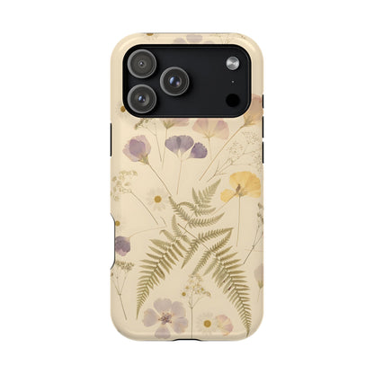 Pressed Wildflowers Vintage Herbarium Magnetic Case