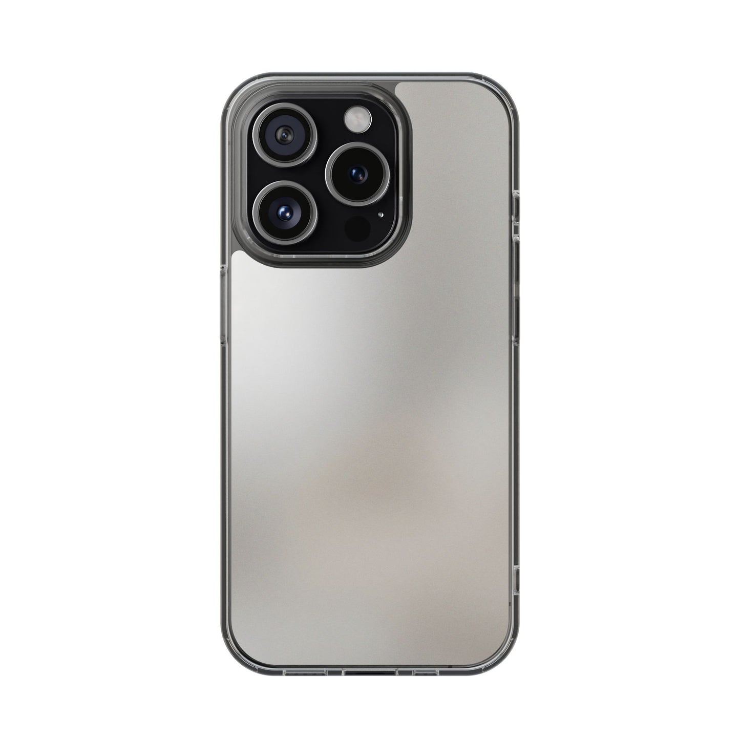 Frosted Silver Aura Clear Case - MagSafe Compatible Minimalist Cover