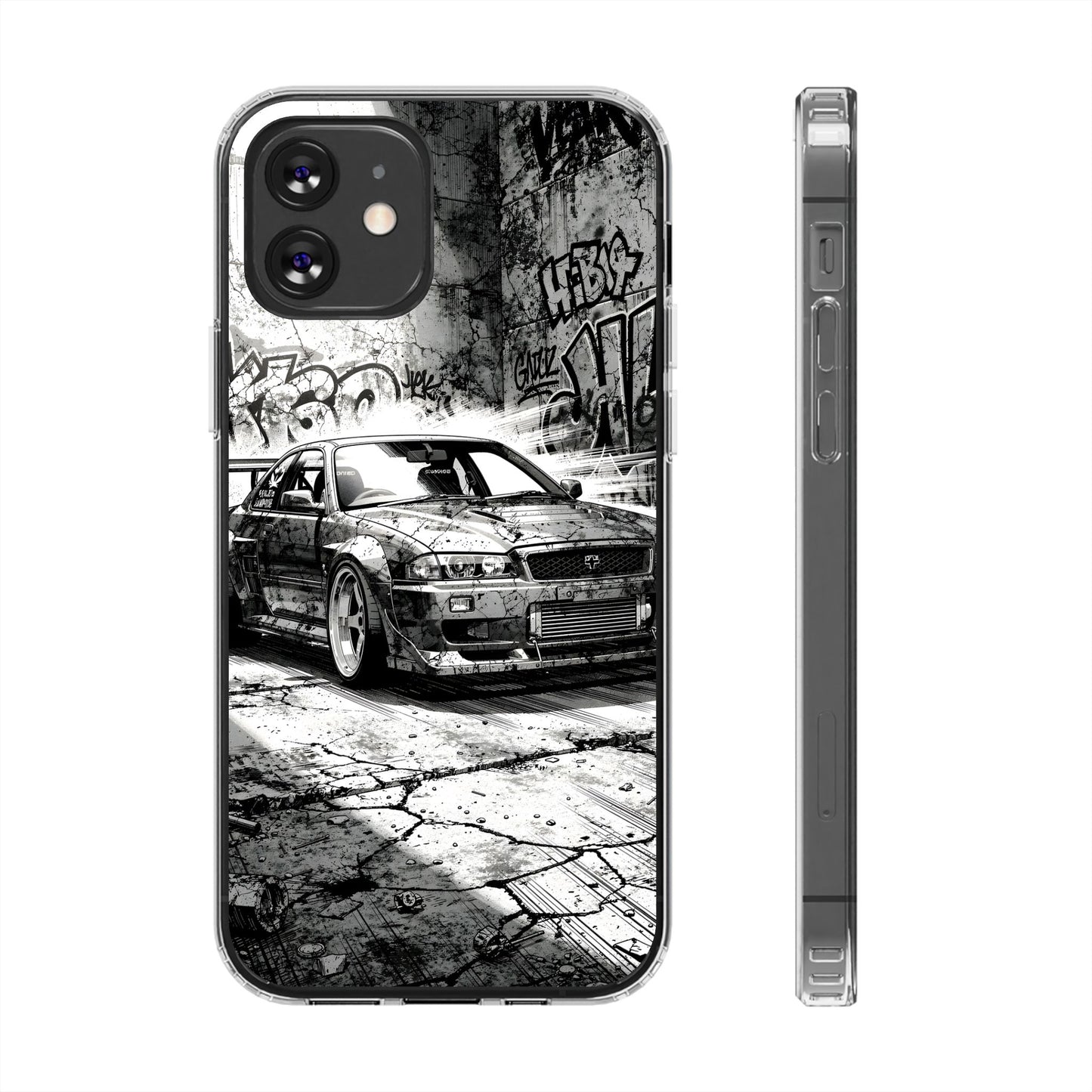 Monochrome Urban Drift Case - MagSafe Compatible JDM Clear Cover