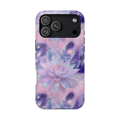 Ethereal Aura: Cosmic Iridescent Lotus MagSafe Case