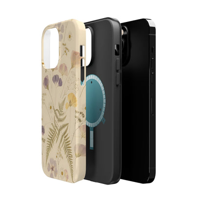 Pressed Wildflowers Vintage Herbarium Magnetic Case