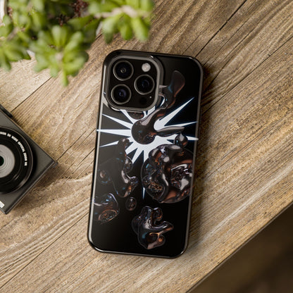 Liquid Chrome 3D Bubbles Magnetic Impact Case