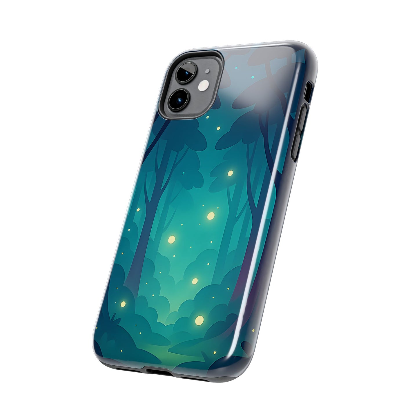Enchanted Forest Fireflies Case - Mystic Nature Tough Cover for iPhone & Samsung
