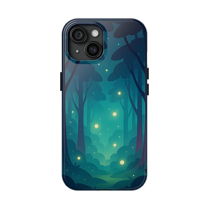 Enchanted Forest Fireflies Case - Mystic Nature Tough Cover for iPhone & Samsung