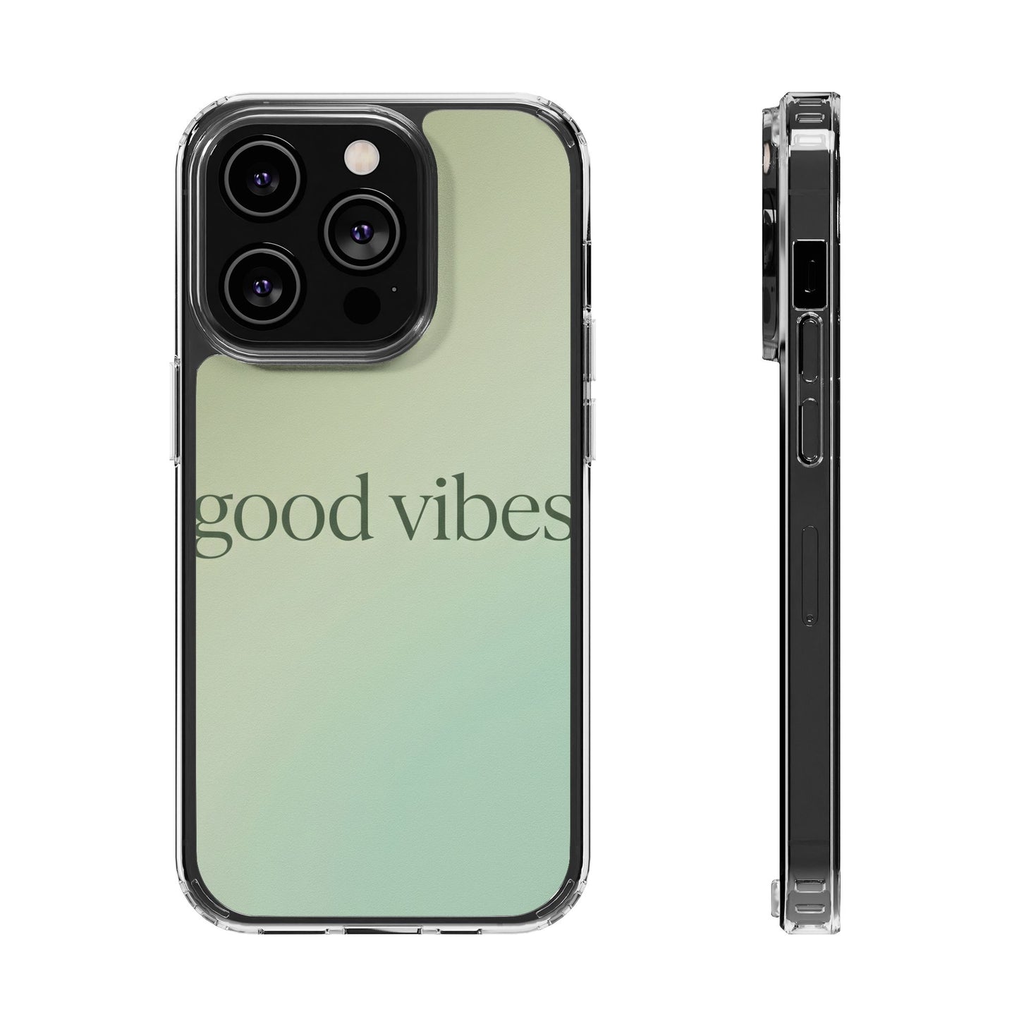 Good Vibes Sage Green Aura Case - MagSafe Compatible Aesthetic Cover