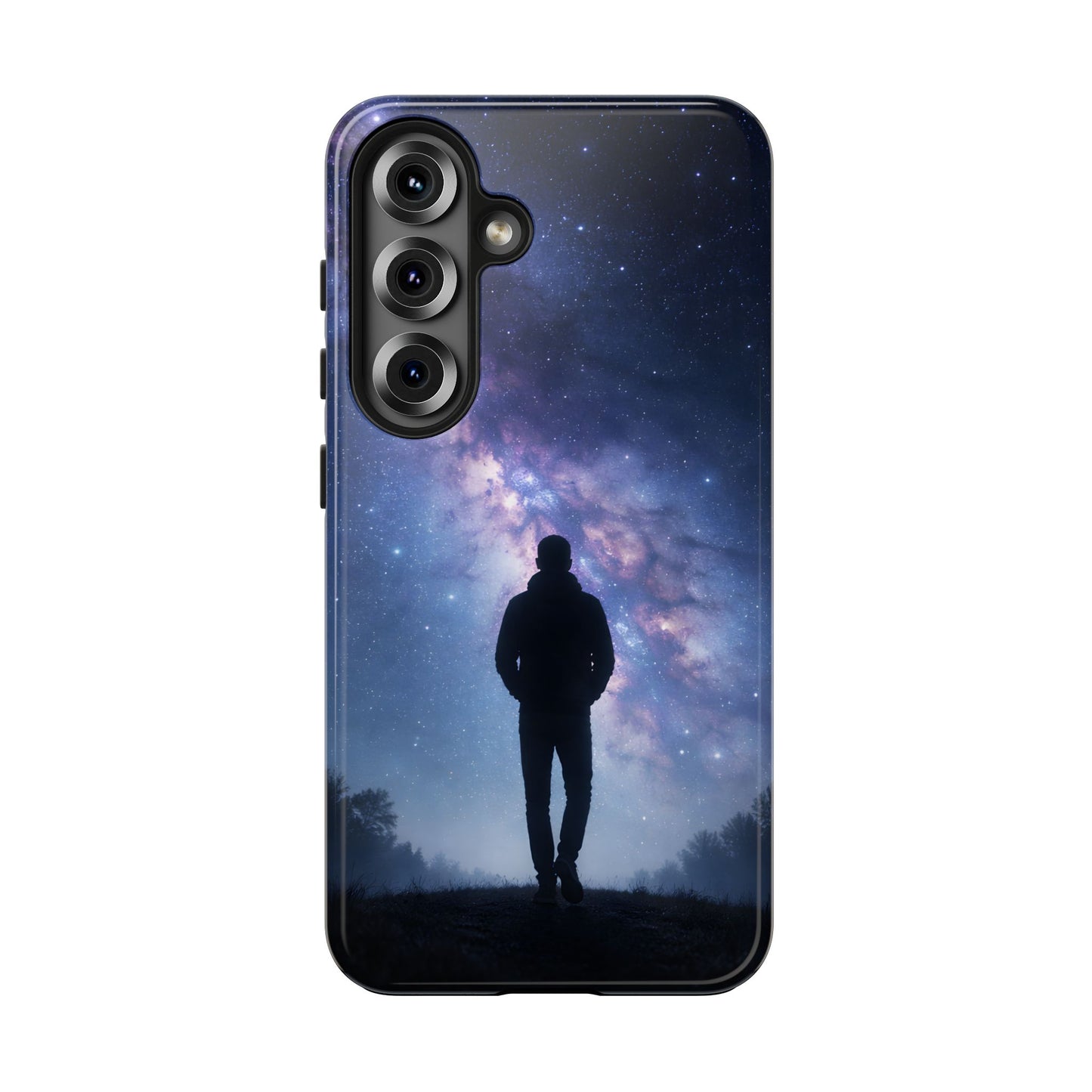 Milky Way Stargazer Tough Case - Celestial Galaxy Silhouette Cover for iPhone & Samsung