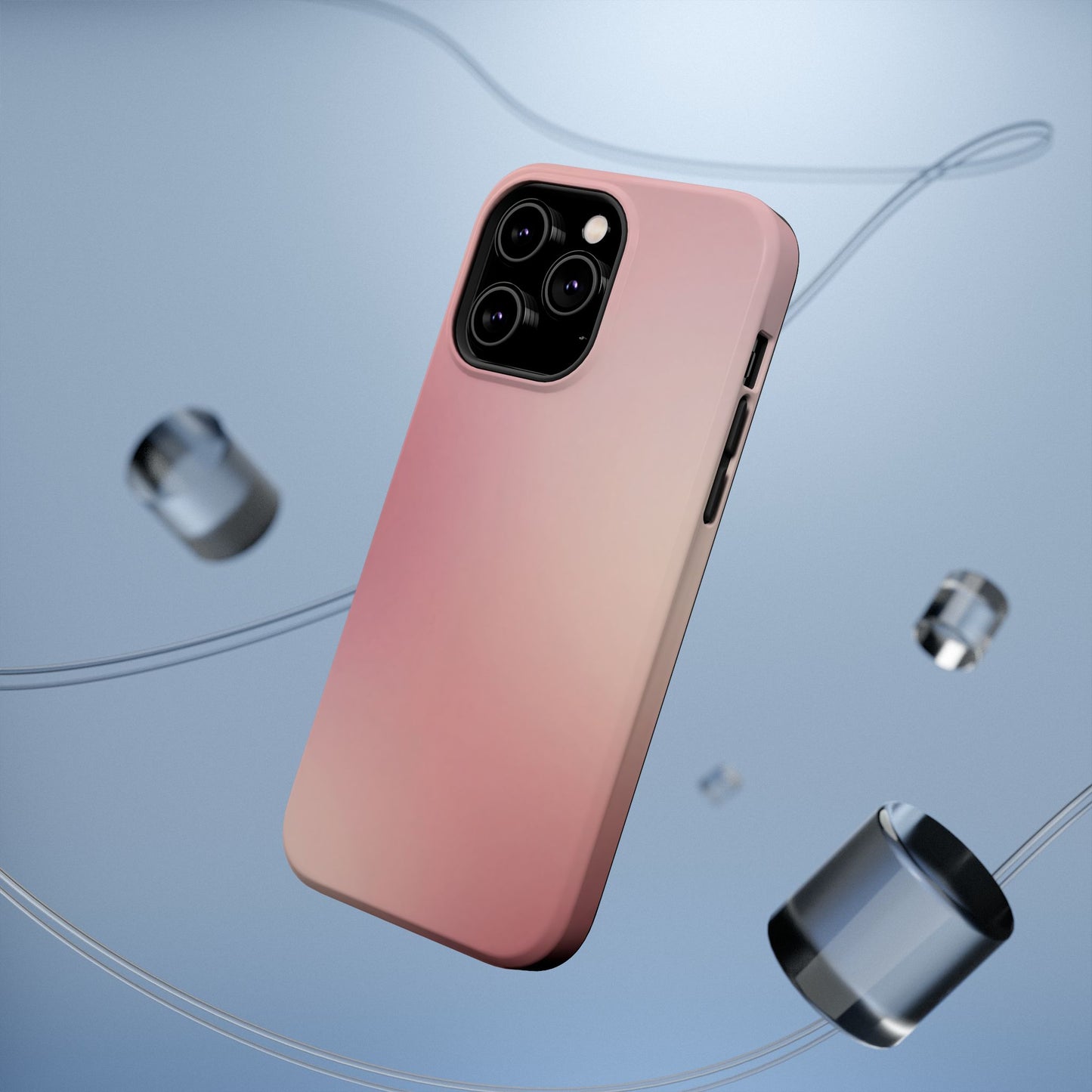 Elegant Rose Gold Gradient Magnetic Case