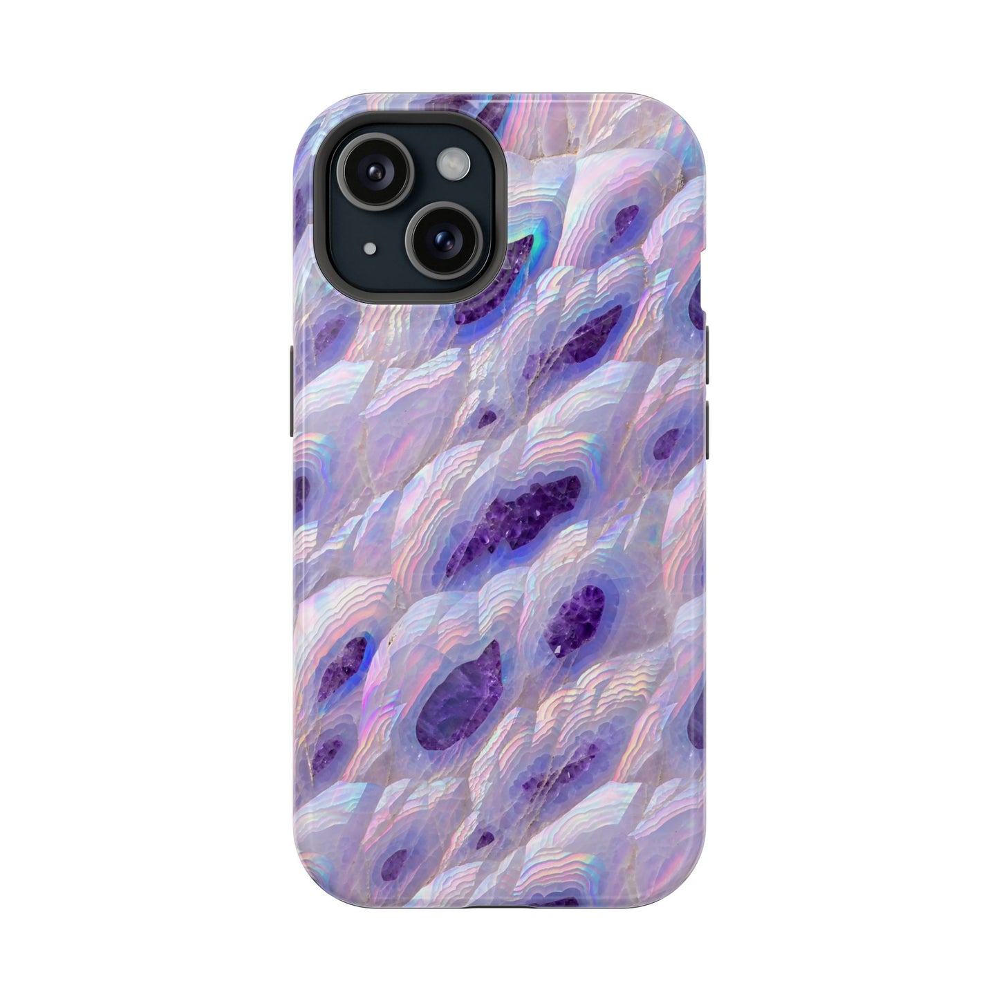 Amethyst Geode: Iridescent Purple Crystal MagSafe Case