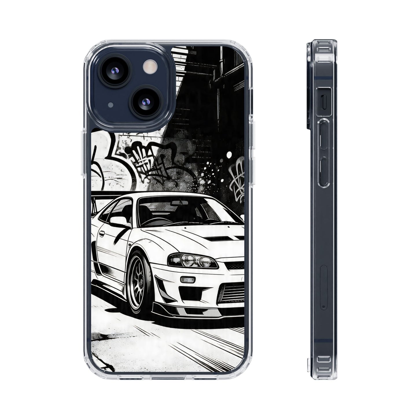 Monochrome Urban Drift Case - MagSafe Compatible JDM Clear Cover