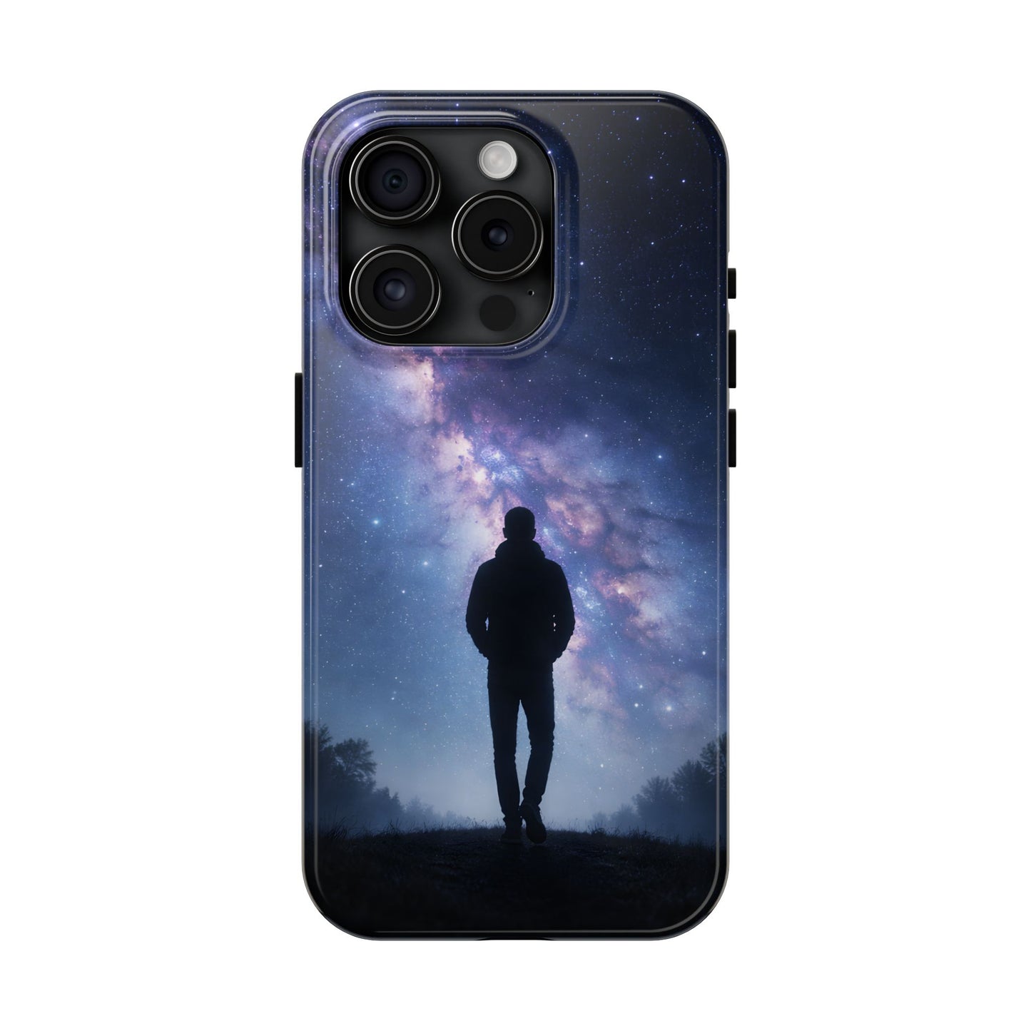 Milky Way Stargazer Tough Case - Celestial Galaxy Silhouette Cover for iPhone & Samsung