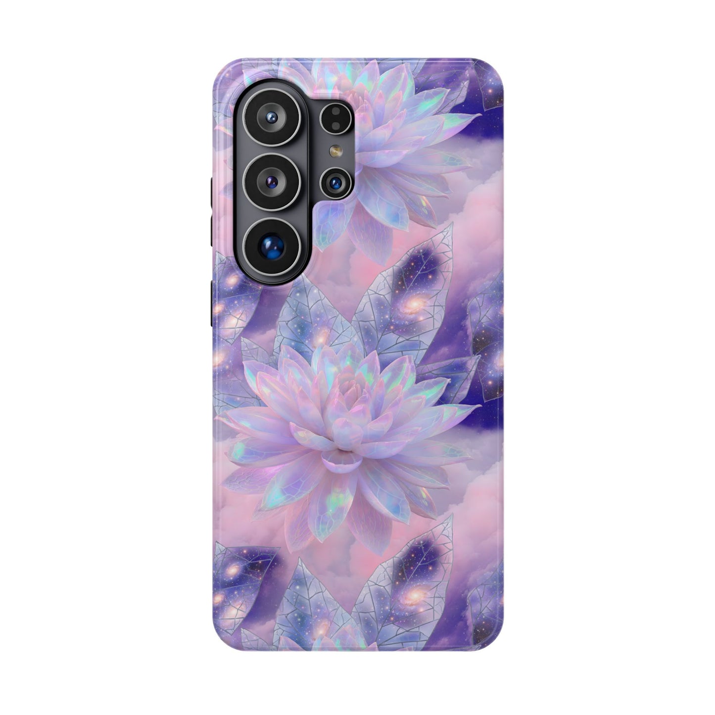 Ethereal Aura: Cosmic Iridescent Lotus MagSafe Case