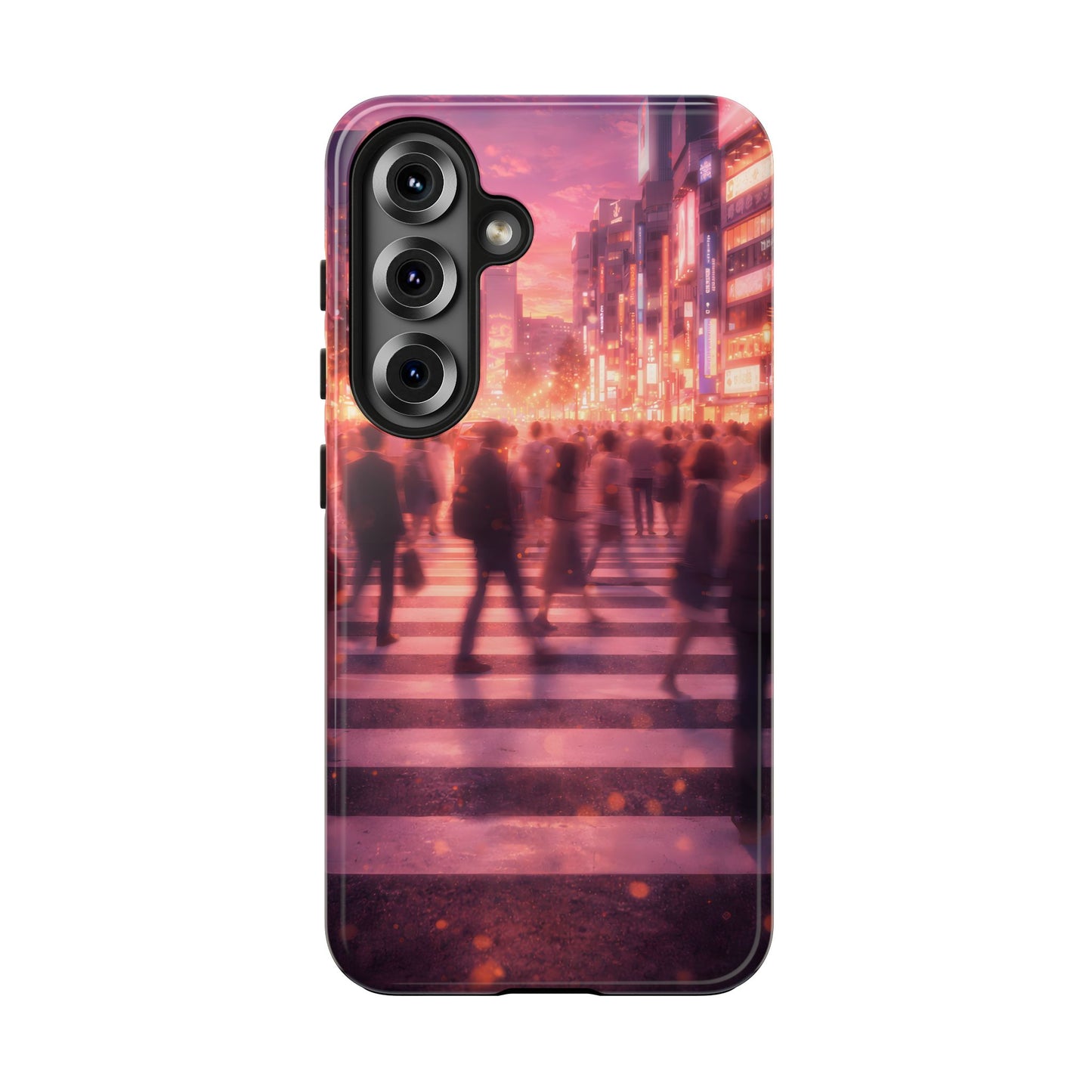 Tokyo Twilight Crossing Tough Case - Urban Japan Skyline Cover for iPhone & Samsung