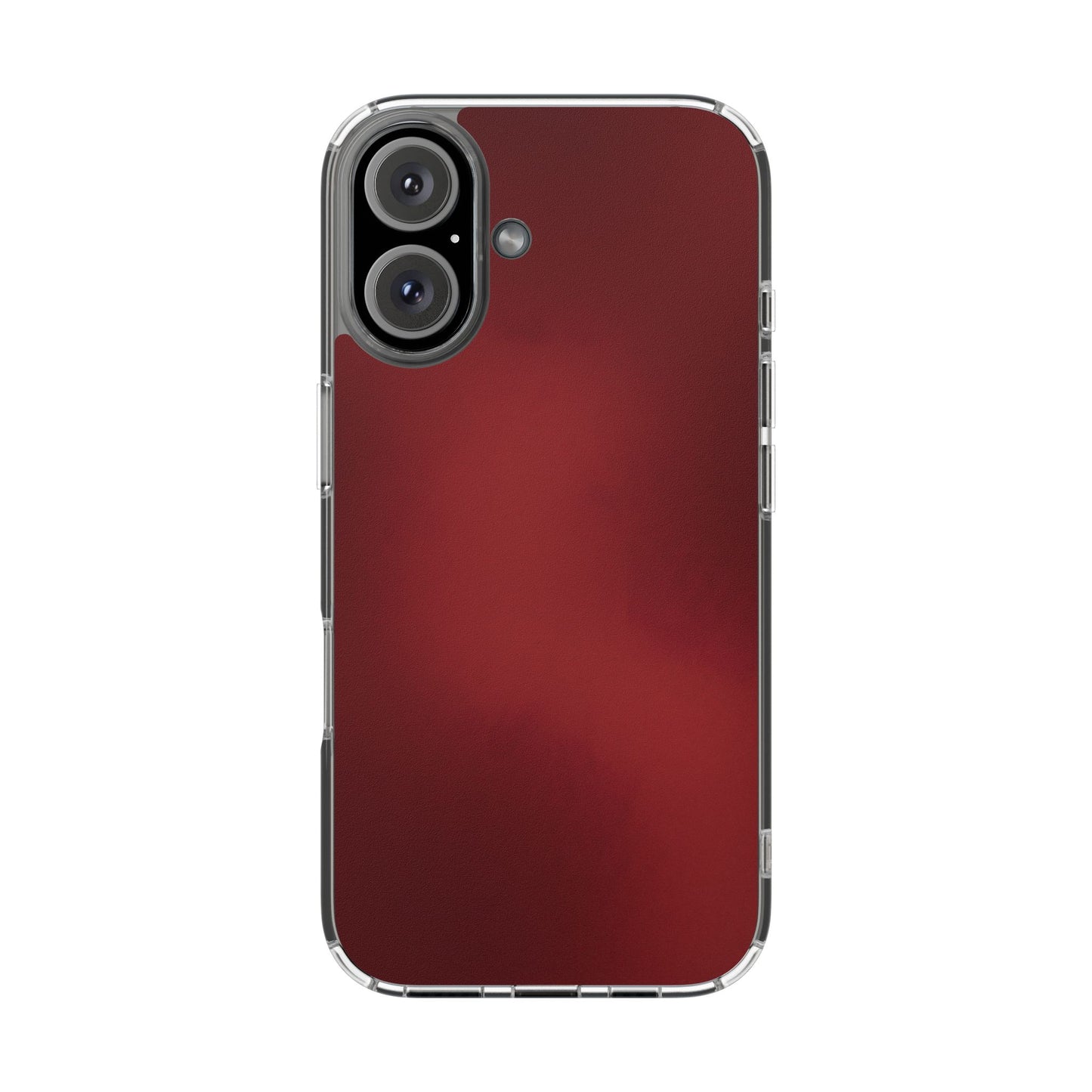Deep Crimson Aura Clear Case - Premium MagSafe Minimalist Cover