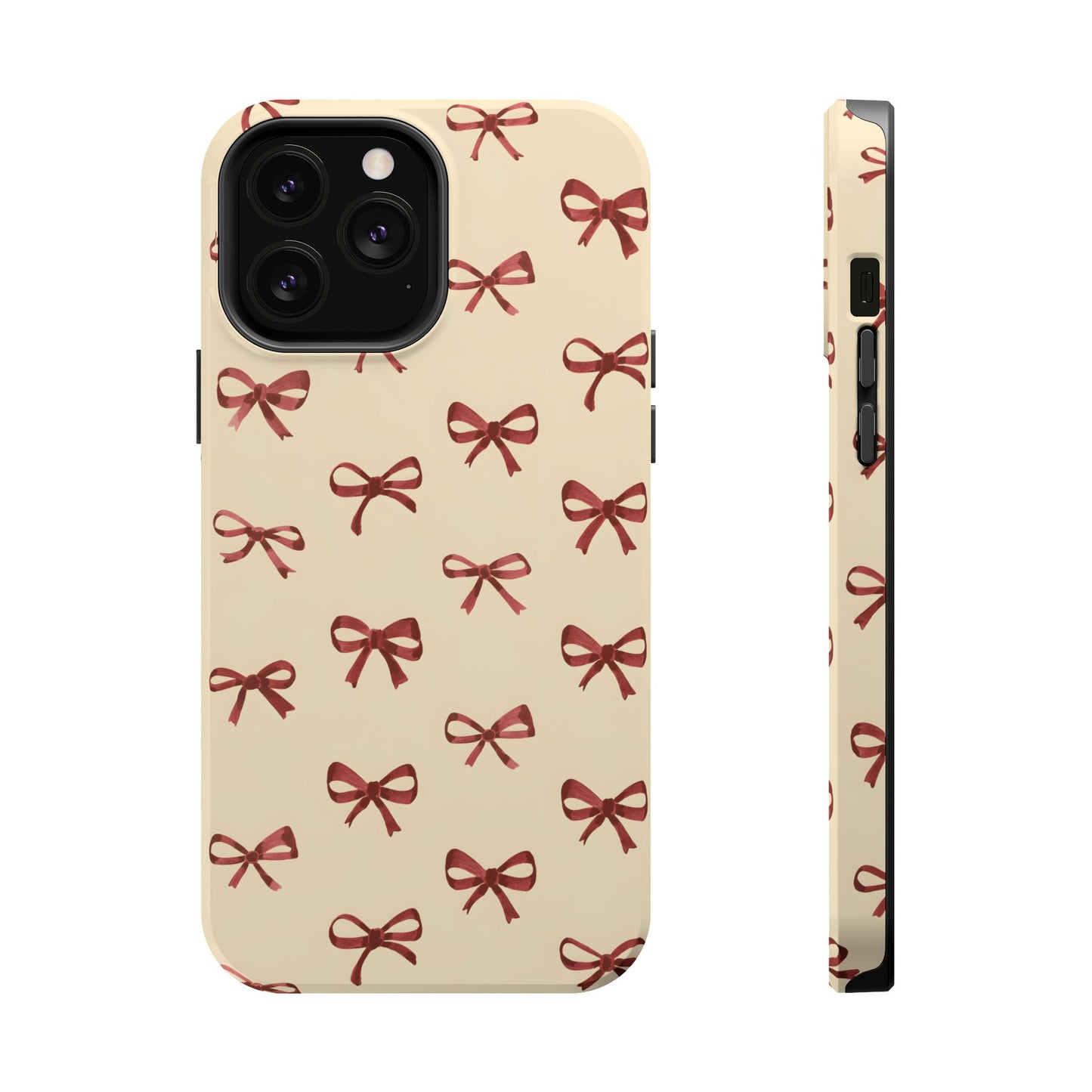 Burgundy Bows Coquette Magnetic Tough Case