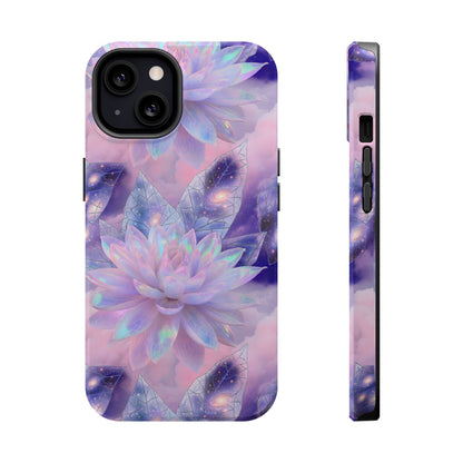 Ethereal Aura: Cosmic Iridescent Lotus MagSafe Case
