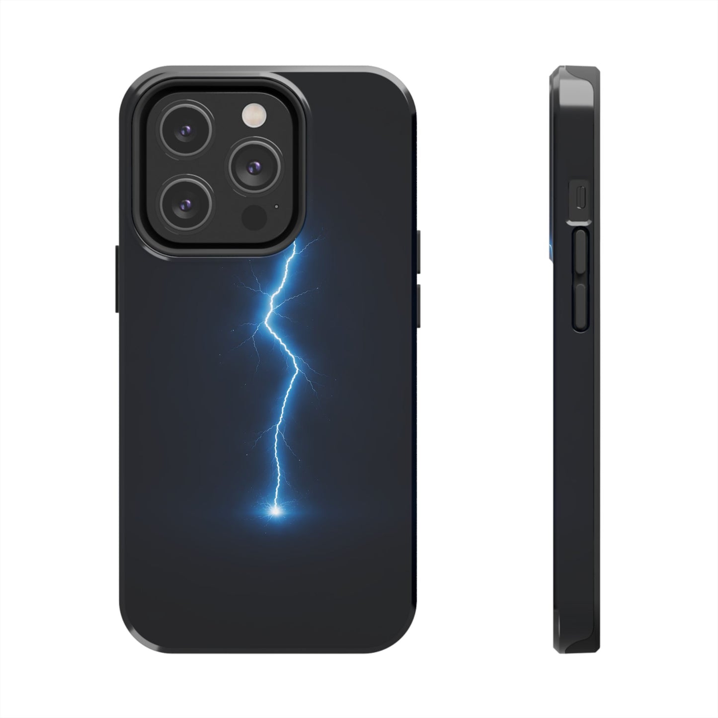 Blue Lightning Bolt Tough Case - Deep Sky Electric Cover for iPhone & Samsung