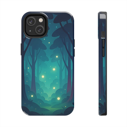 Enchanted Forest Fireflies Case - Mystic Nature Tough Cover for iPhone & Samsung