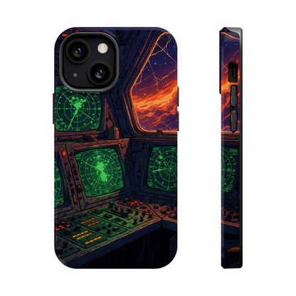 Cosmic Command: Retro Spaceship Cockpit MagSafe Case