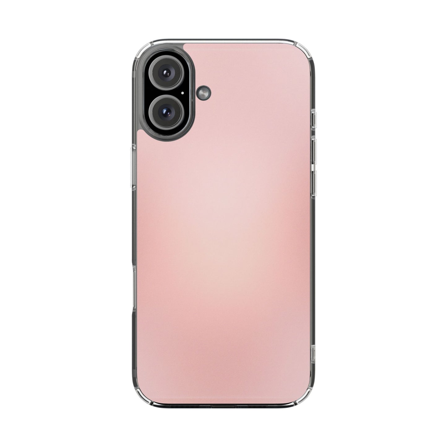 Soft Blush Pink Minimalist Clear Case - Sleek Matte Aesthetic Cover