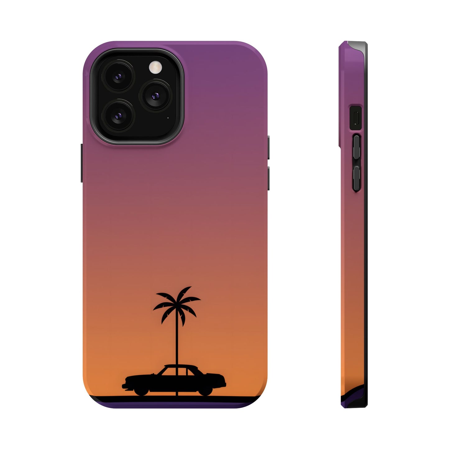 West Coast Drive: Retro Sunset Silhouette MagSafe Case