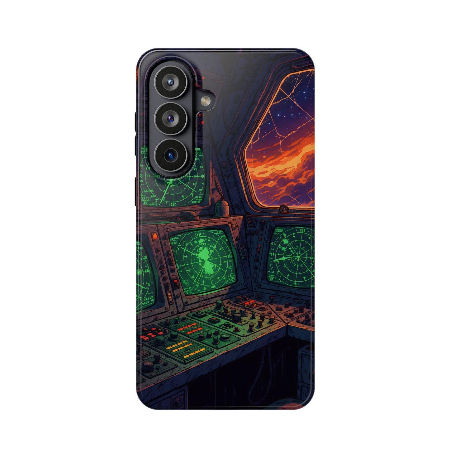 Cosmic Command: Retro Spaceship Cockpit MagSafe Case
