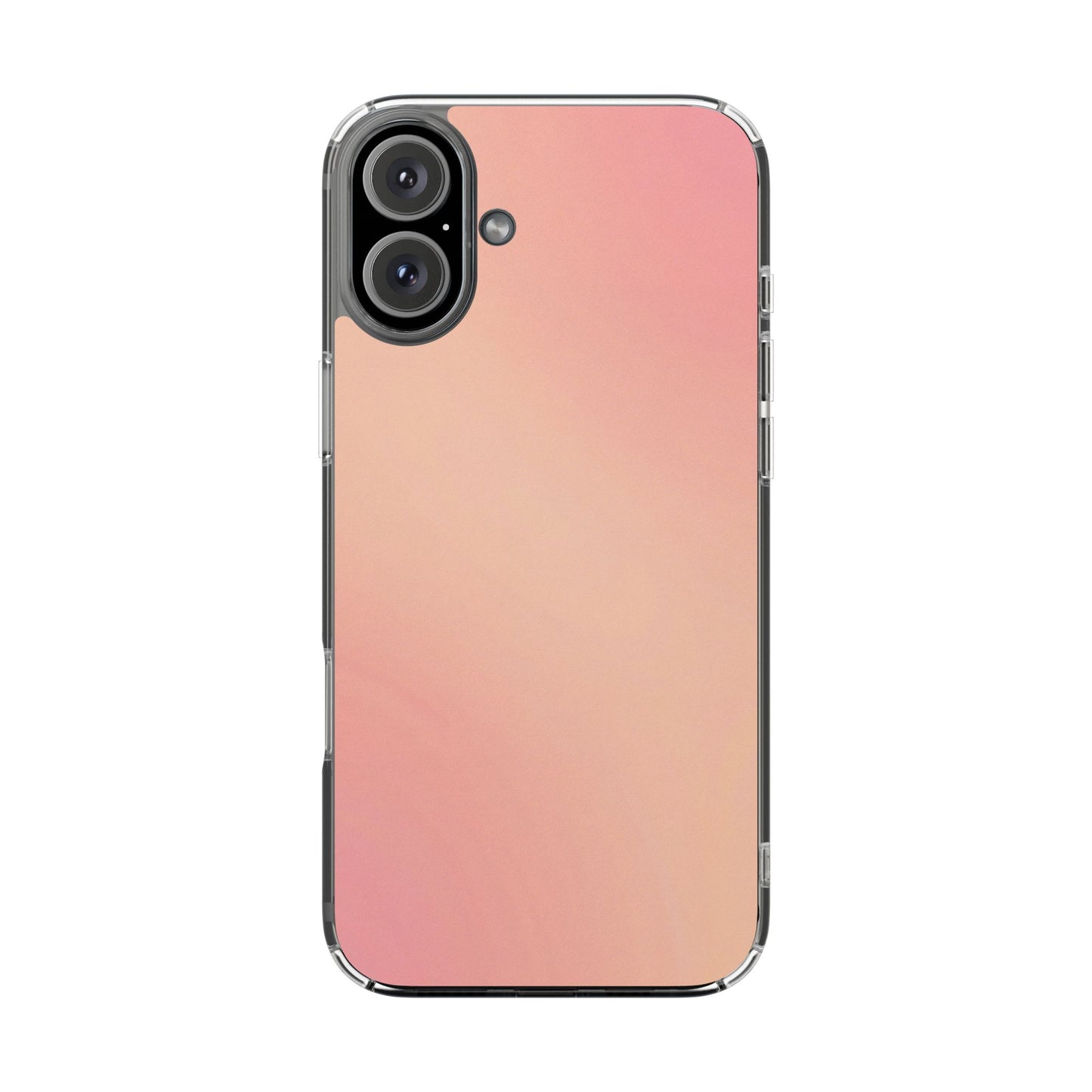 Soft Peach Aura Clear Case - MagSafe Compatible Blush Gradient Cover