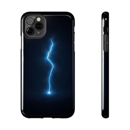 Blue Lightning Bolt Tough Case - Deep Sky Electric Cover for iPhone & Samsung