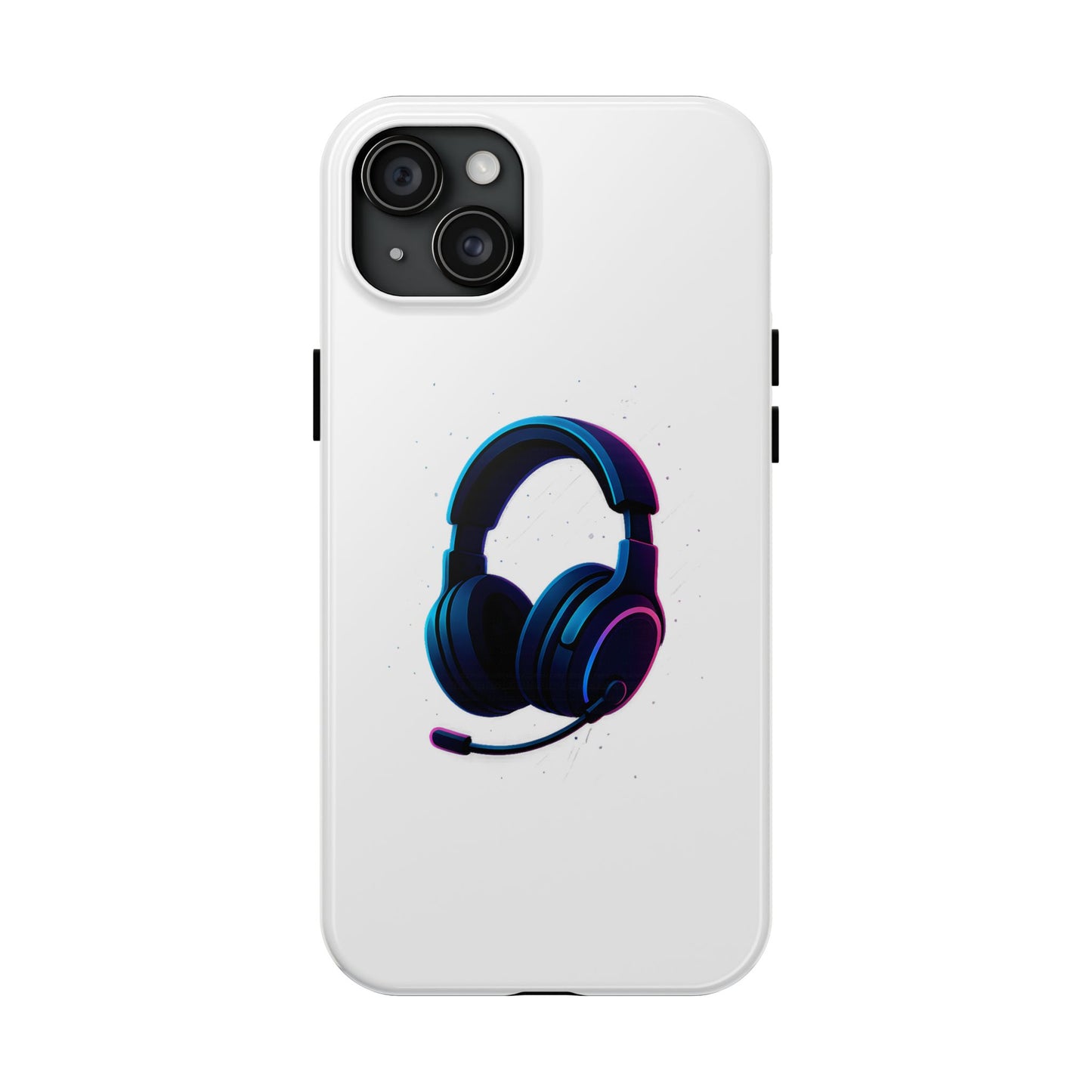 Minimalist Gaming Headset Tough Case - Clean Tech Cover for iPhone & Samsung