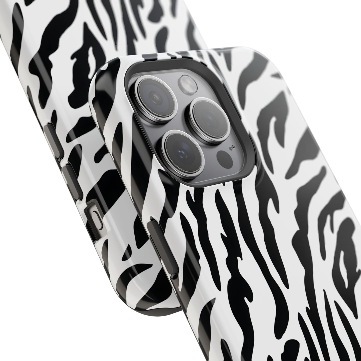 Monochrome Safari: Classic Black & White Zebra MagSafe Case
