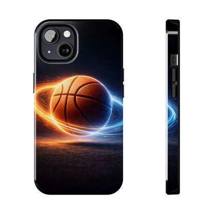 Cosmic Basketball Energy Tough Case - Neon Rings Athletic Cover for iPhone & Samsung