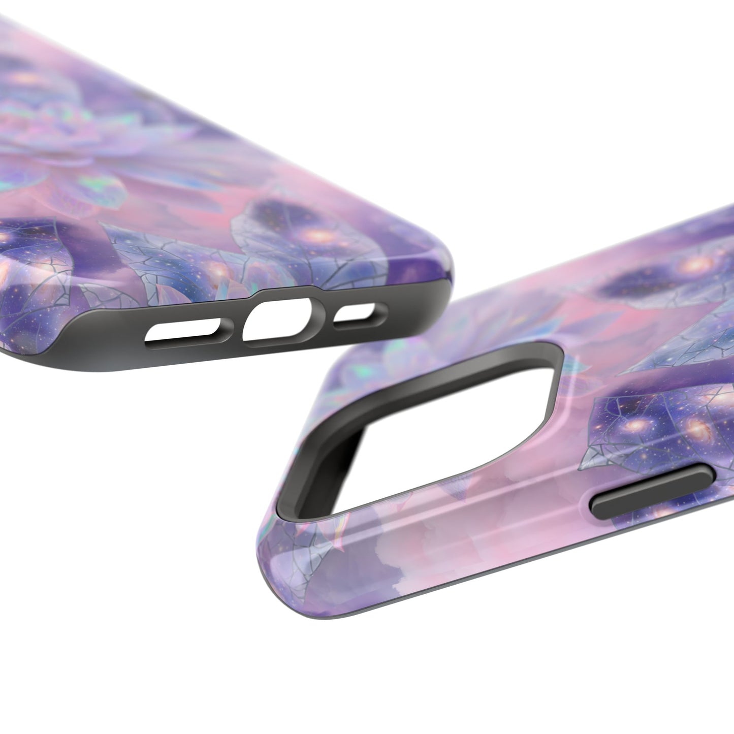 Ethereal Aura: Cosmic Iridescent Lotus MagSafe Case