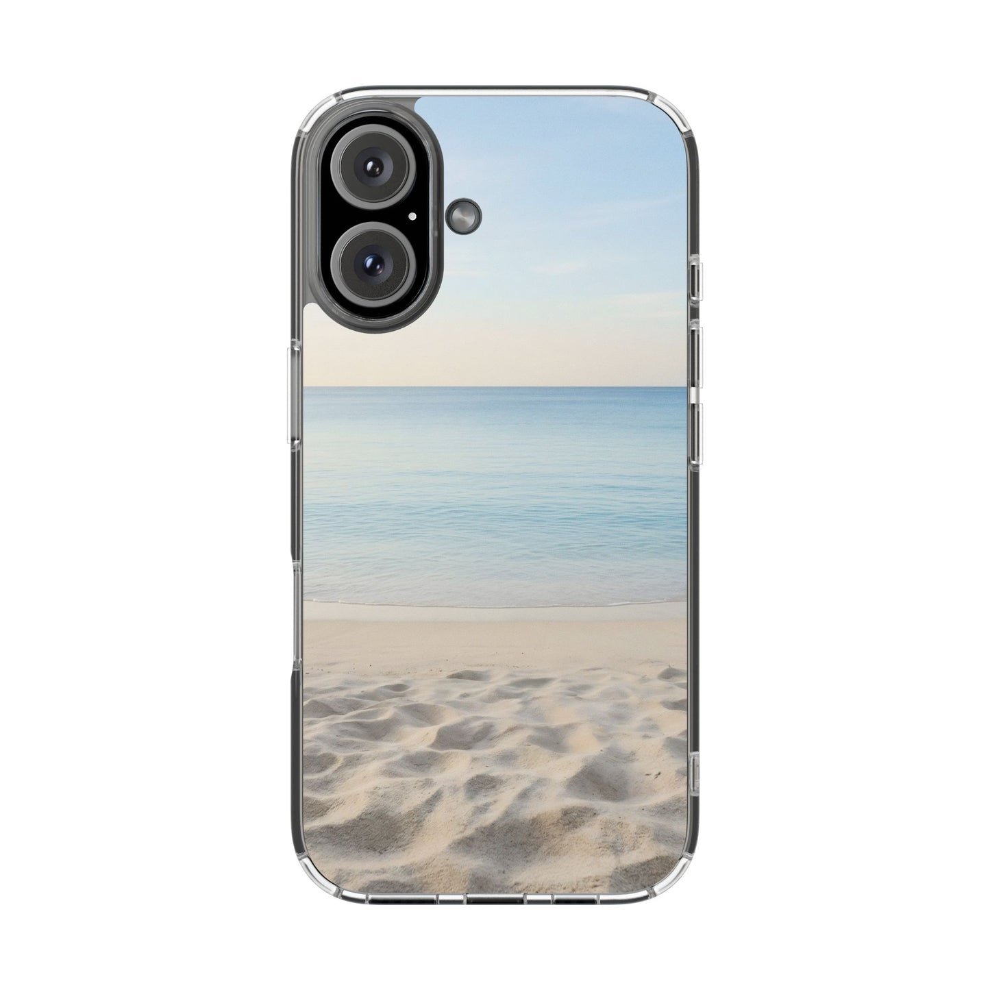 Serene Shoreline Clear Case - MagSafe Compatible Coastal Aesthetic