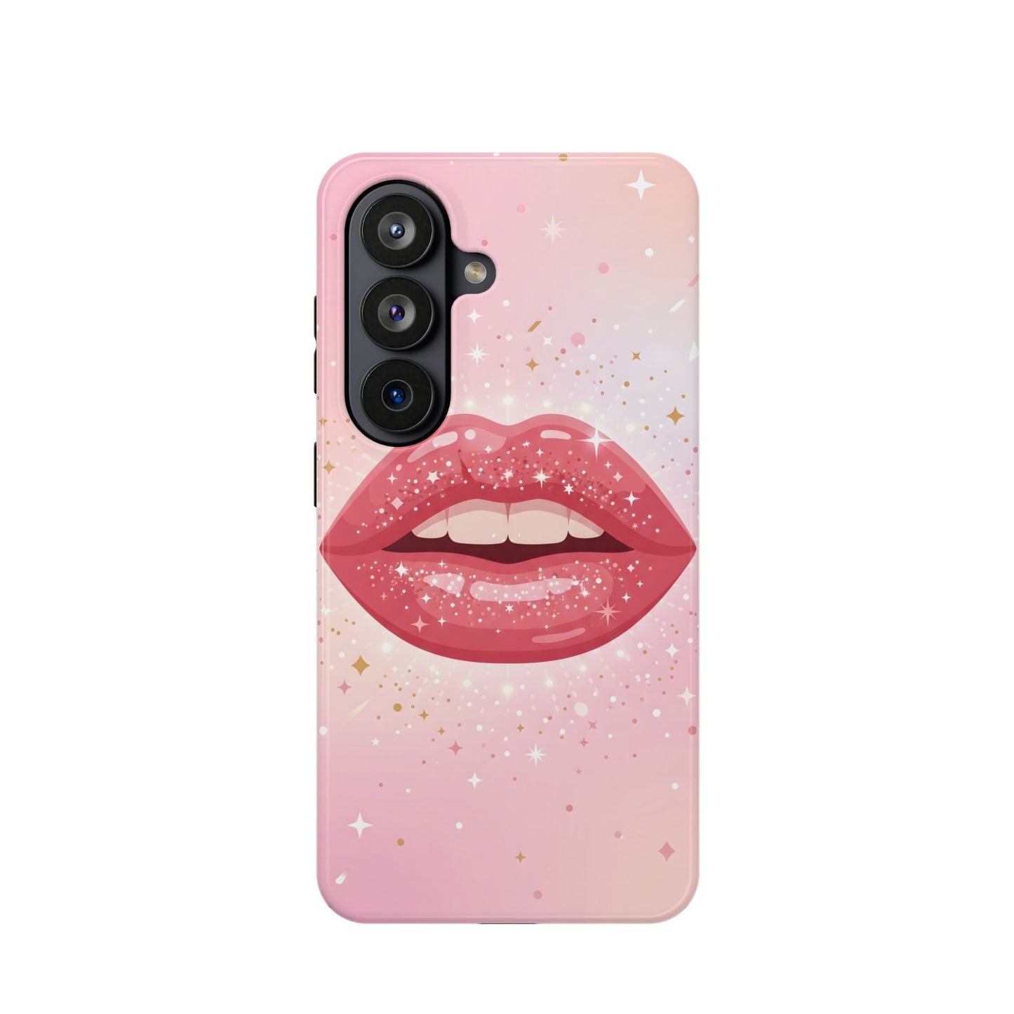 Glamorous Pink Glitter Lip Magnetic Impact Case