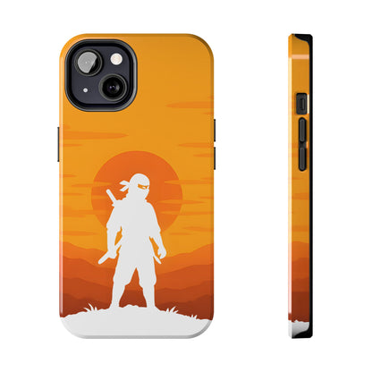 Sunset Shinobi Silhouette Tough Case - Minimalist Ninja Cover for iPhone & Samsung