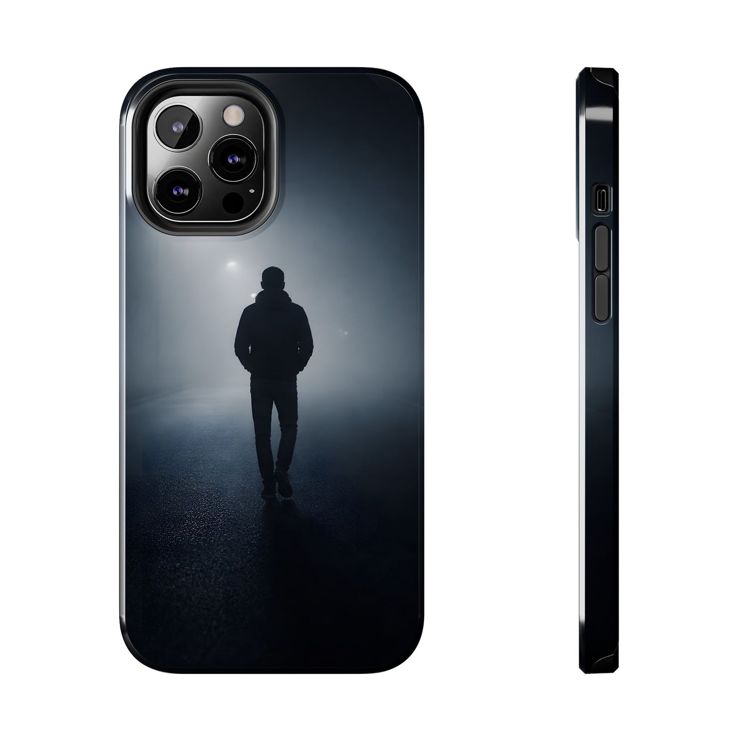 Foggy Night Silhouette Tough Case - Urban Mystery Cover for iPhone & Samsung